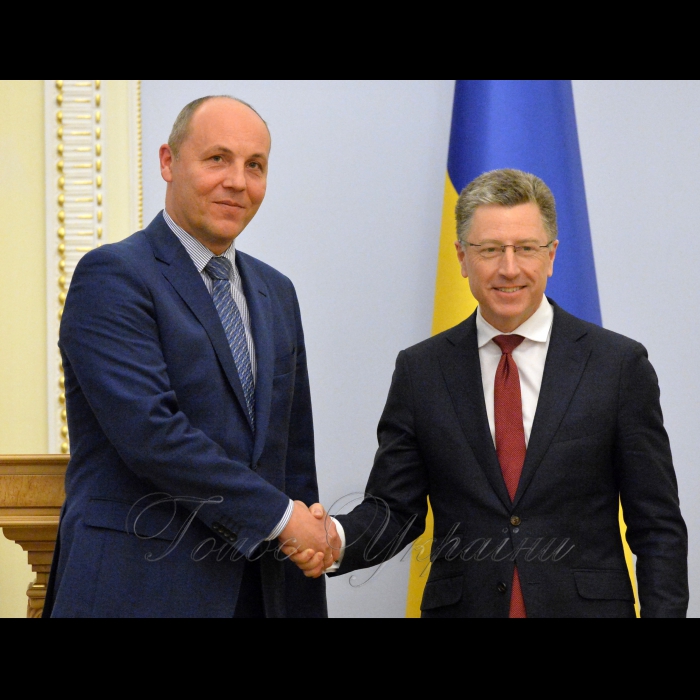 Зустріч Голови Верховної Ради України Андрія Парубія зі спеціальним представником Державного департаменту США з питань України Куртом Волкером