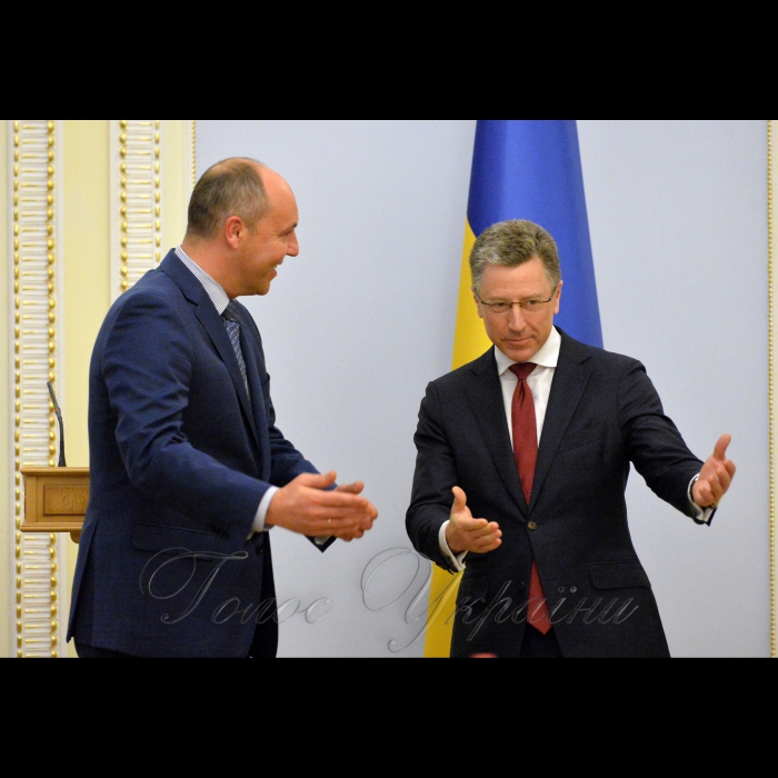 Зустріч Голови Верховної Ради України Андрія Парубія зі спеціальним представником Державного департаменту США з питань України Куртом Волкером
