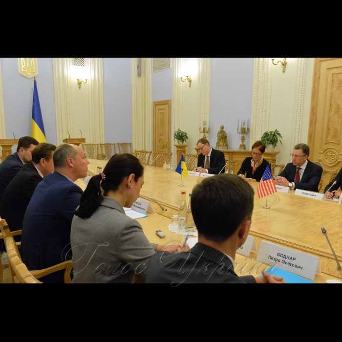Зустріч Голови Верховної Ради України Андрія Парубія зі спеціальним представником Державного департаменту США з питань України Куртом Волкером