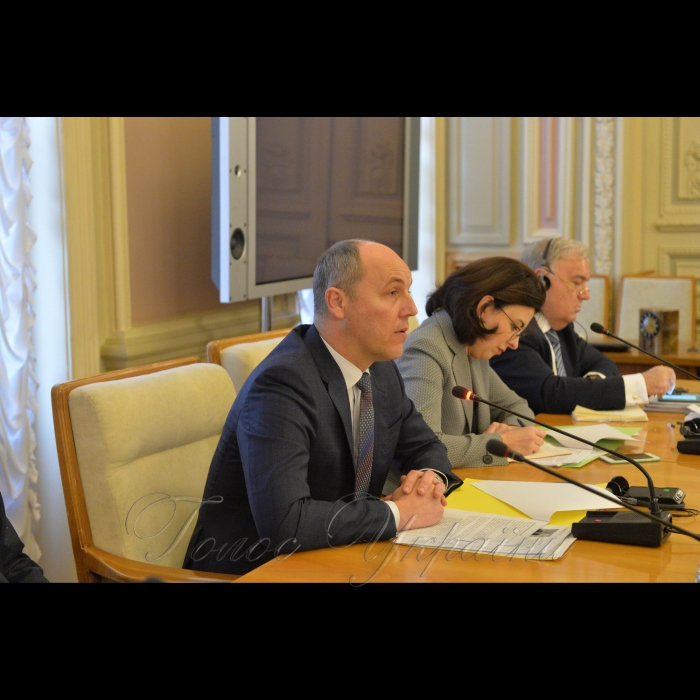 Зустріч Голови ВР України Андрія Парубія та заступника Голови ВР Оксани Сироїд з Венеційською комісією.