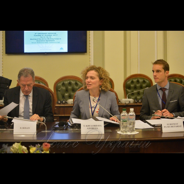 VI сесія ПА ЄВРОНЕСТ у ВР. Засідання Робочої групи з питань Угоди про асоціацію