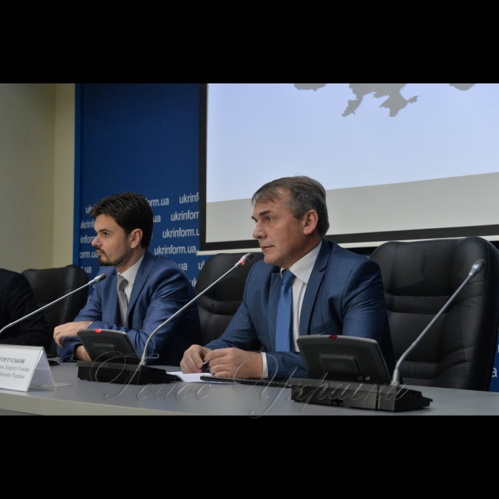 Брифінг заступника міністра інформаційної політики Дмитра Золотухіна та начальника Апарату Голови СБУ Ігоря Гуськова про участь ПВК Вагнера у російській агресії на сході України.