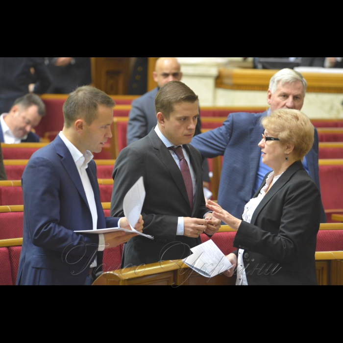 Пленарне засідання Верховної Ради України. Юрій Дерев'янко Владислав Голуб Наталія Новак БП