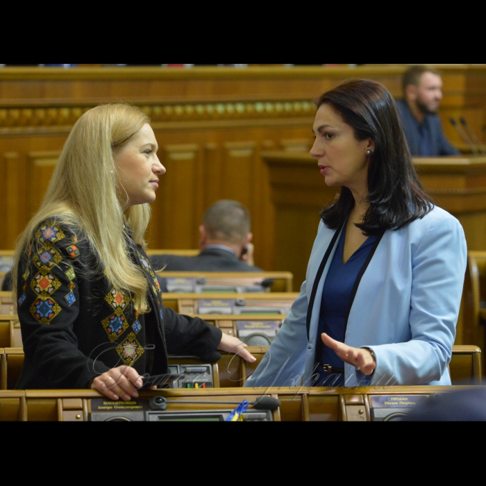 Пленарне засідання Верховної Ради України. Оксана Юринець БП Гана Гопко позафр.