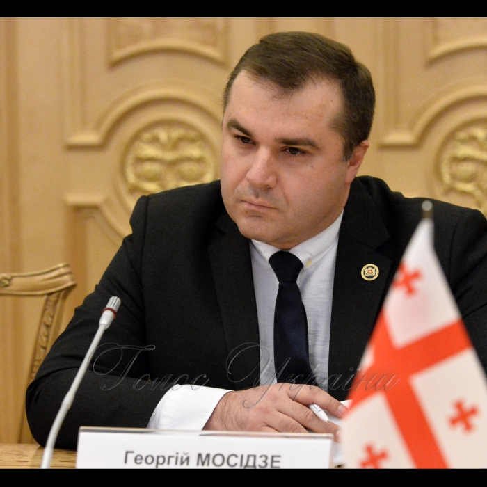 Зустріч Голови Верховної Ради України Андрія Парубія з делегацією групи з міжпарламентської співпраці з Україною Парламенту Грузії на чолі з Керівником групи Георгієм Мосідзе