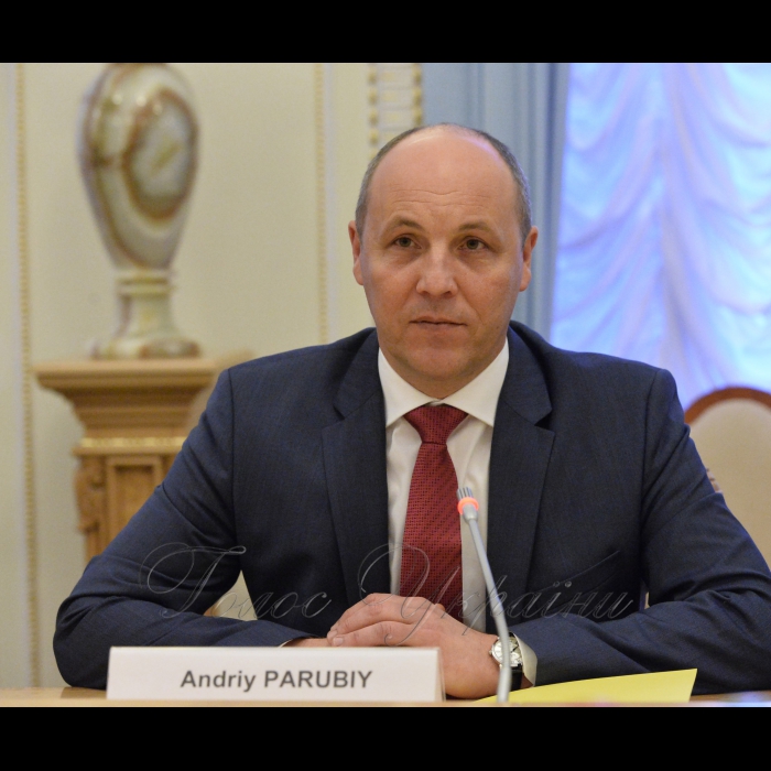 Зустріч Голови Верховної Ради України Андрія Парубія з делегацією групи з міжпарламентської співпраці з Україною Парламенту Грузії на чолі з Керівником групи Георгієм Мосідзе