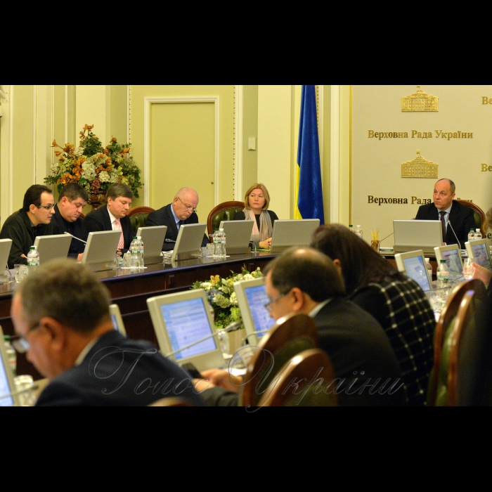   Погоджувальна рада Верховної Ради України. Олег Березюк, Максим Бурбак, Артур Герасимов, Степан Кубів, Ірина Геращенко, Андрій Парубій