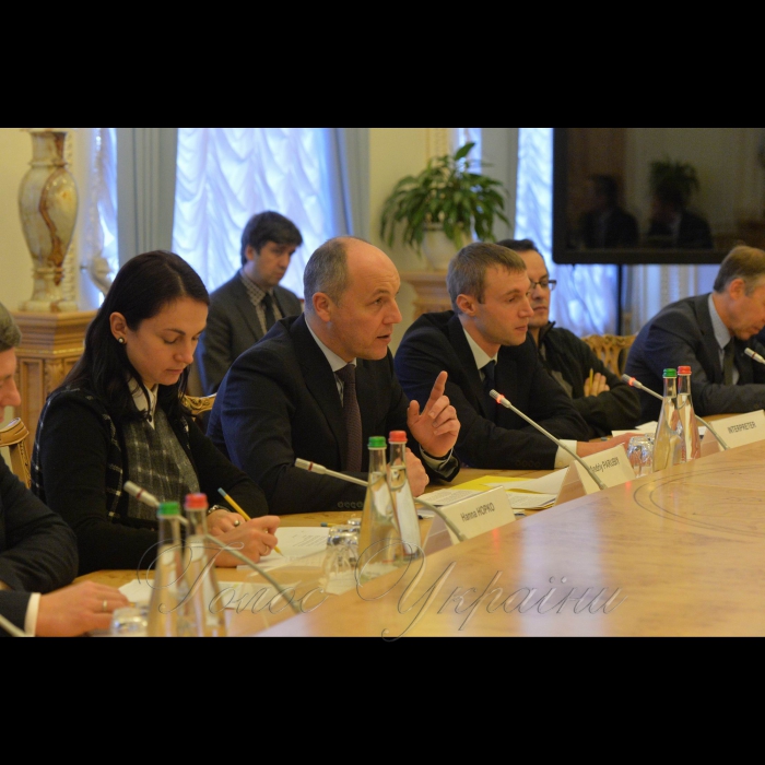 Зустріч Голови Верховної Ради України Андрія Парубія з Президентом Групи Світового банку Джимом Йонг Кімом за участі голів депутатських фракцій та груп