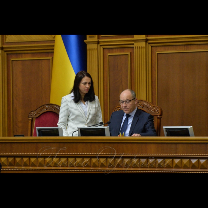 Пленарне засідання Верховної Ради України. Ганна Гопко, Голова ВР Андрій Парубій