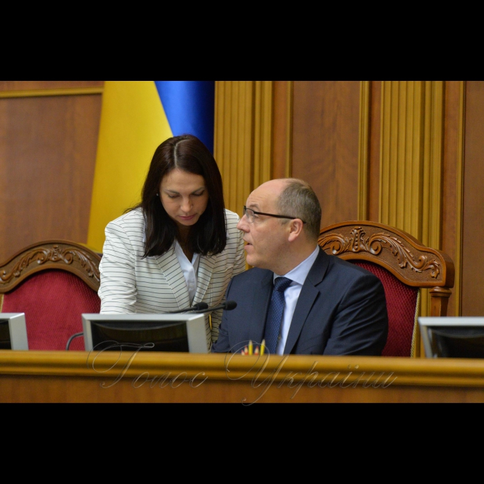 Пленарне засідання Верховної Ради України. Ганна Гопко, Голова ВР Андрій Парубій