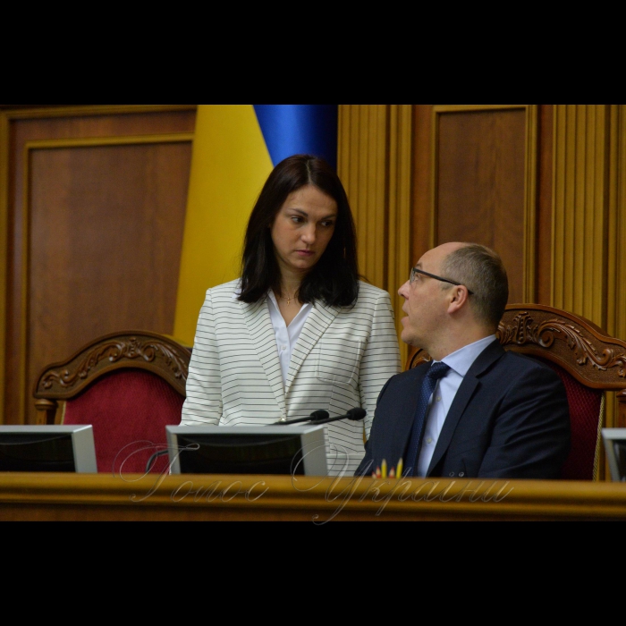 Пленарне засідання Верховної Ради України. Ганна Гопко, Голова ВР Андрій Парубій