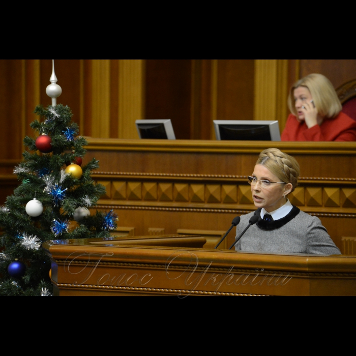 19 грудня 2017 сесія Верховної Ради України. Юлія Тимошенко Б.