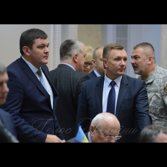 20 грудня 2017 сесія Верховної Ради України. Юрій Вознюк НФ, Олександр Горбунов НФ.