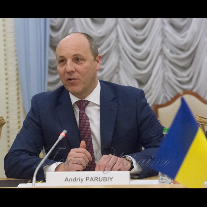 17 січня 2018 зустріч Голови Верховної Ради України Андрія Парубія з Головою Парламенту Грузії Іраклієм Кобахідзе.