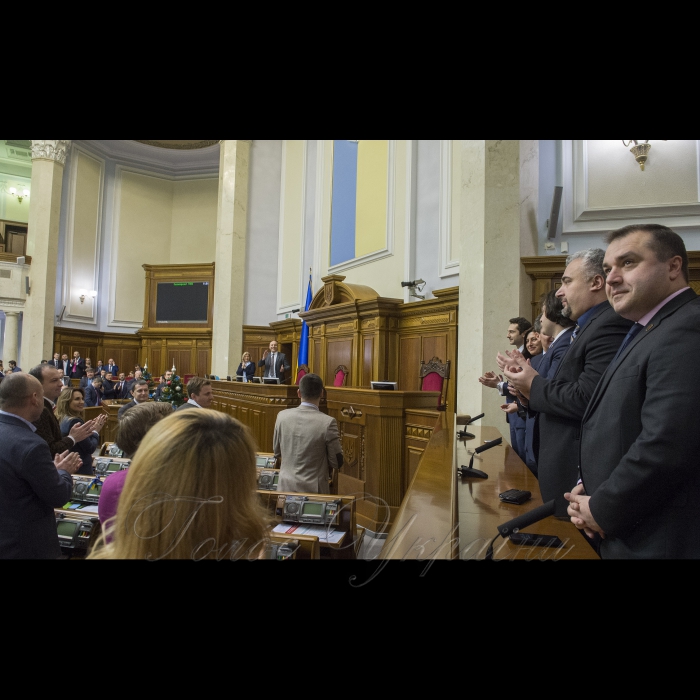 18 січня 2018 делегація парламенту Грузії на чолі з Головою Парламенту Грузії Іраклієм Кобахідзе на засідані Українського  парламенту.