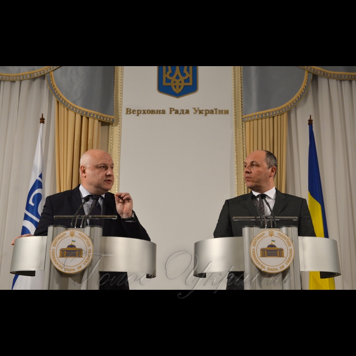18 січня 2018 зустріч Голови Верховної Ради України Андрія Парубія з Президентом Парламентської асамблеї ОБСЄ (ПА ОБСЄ) Г. Церетелі.