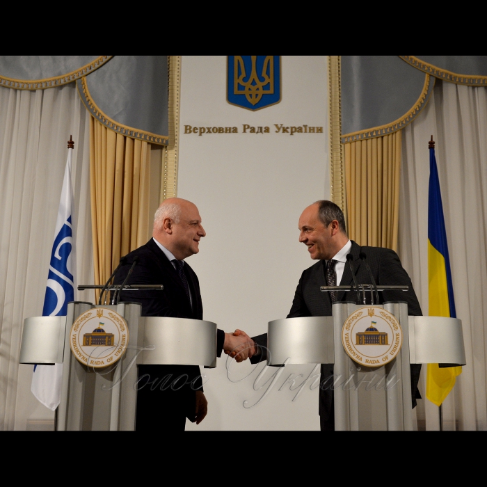 18 січня 2018 зустріч Голови Верховної Ради України Андрія Парубія з Президентом Парламентської асамблеї ОБСЄ (ПА ОБСЄ) Г. Церетелі.
