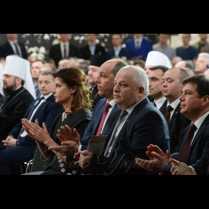 22 січня 2018 участь Голови Верховної Ради України Андрія Парубія, Президента Петра Порошенко в урочистому зібранні з нагоди Дня Соборності України та 100-річчя проголошення незалежності УНР. Парубій, Кубів, Зубко.