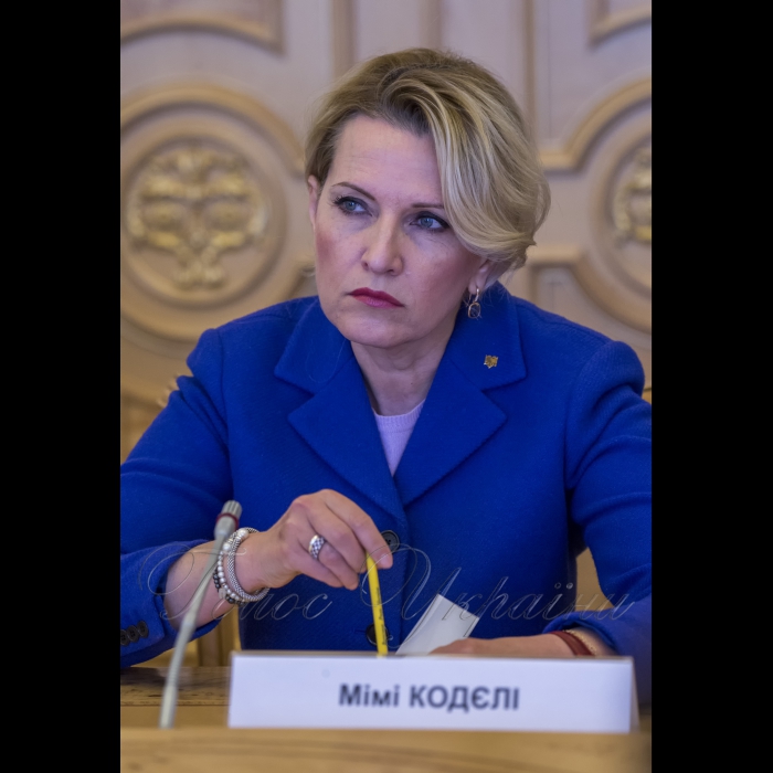 6 лютого 2018 зустріч Першого заступника Голови Верховної Ради України Ірини Геращенко з делегацією Парламенту Республіки Албанія на чолі з Головою Комітету у закордонних справах Мімі Кодєлі.