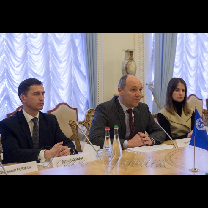 15 лютого 2018 зустріч Голови Верховної Ради України Андрія Парубія з групою експертів Міжнародного Валютного Фонду (МВФ).