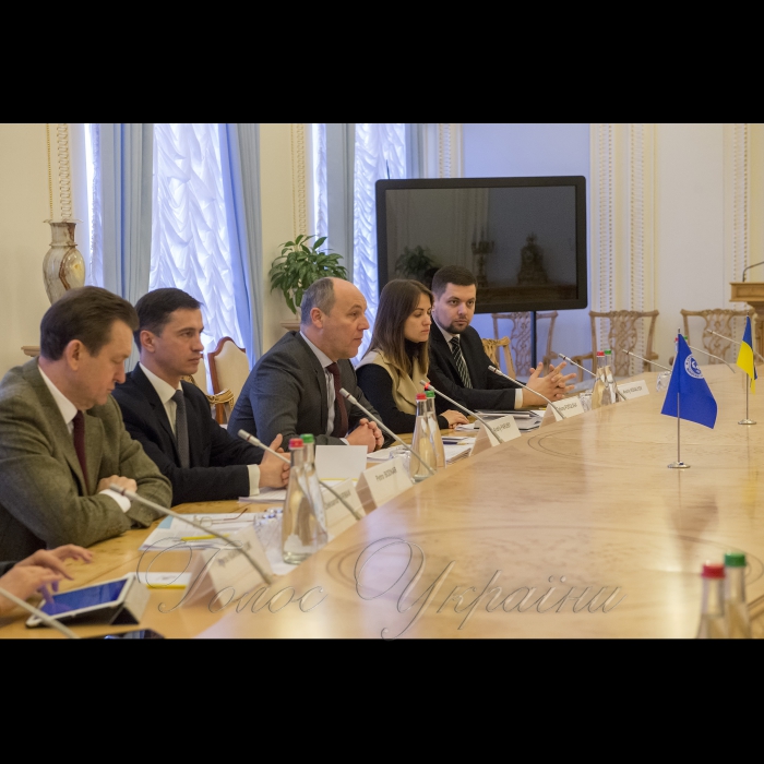 15 лютого 2018 зустріч Голови Верховної Ради України Андрія Парубія з групою експертів Міжнародного Валютного Фонду (МВФ).