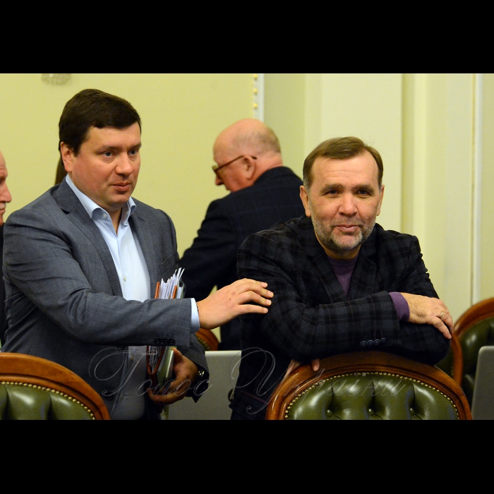 26 лютого 2018 засідання Погоджувальної ради у Верховній Раді України. Олександр Данченко (САМ), Олександр Бакуменко.