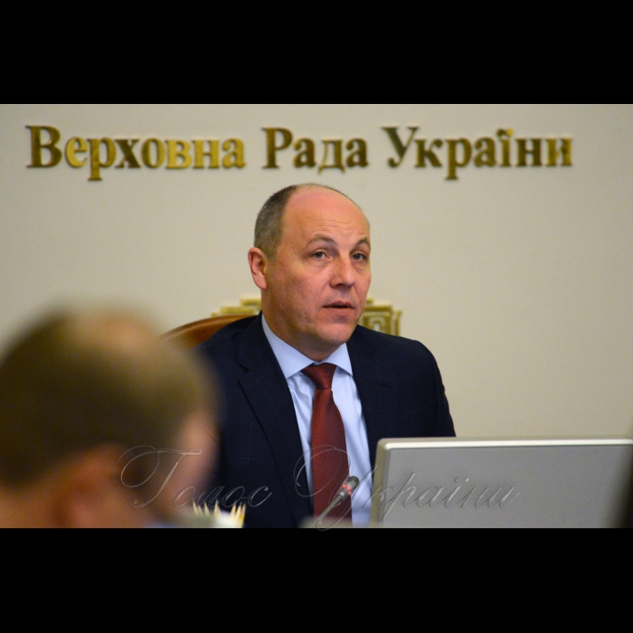 12 березня 2018 засідання Погоджувальної Ради у Верховній Раді України. Андрій Парубій.