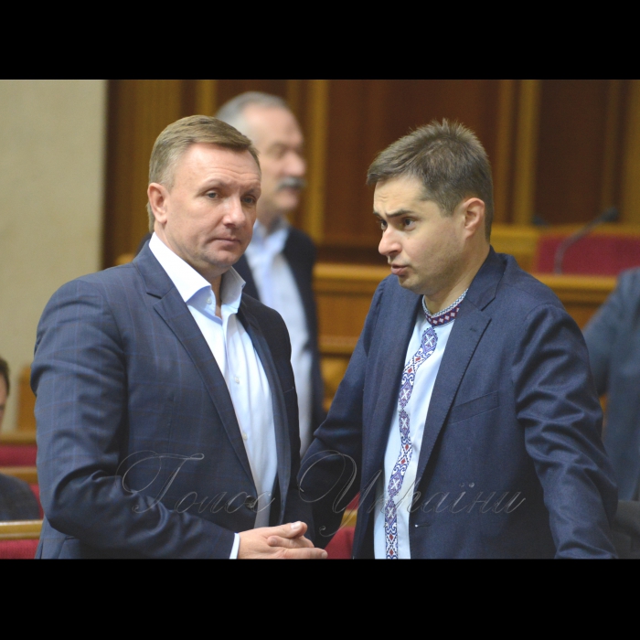 14 березня 2018 сесія Верховної Ради України. Олександр Горбунов НФ, Костянтин Іщейкін БП.