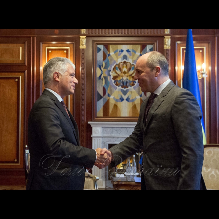 Зустріч Голови Верховної Ради України Андрія Парубія з Надзвичайним і Повноважним послом республіки Німеччина Ернстом Райхелем