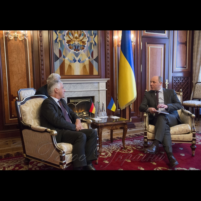 Зустріч Голови Верховної Ради України Андрія Парубія з Надзвичайним і Повноважним послом республіки Німеччина Ернстом Райхелем