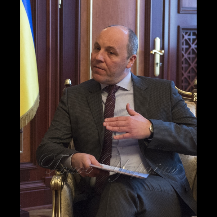 Зустріч Голови Верховної Ради України Андрія Парубія з Надзвичайним і Повноважним послом республіки Німеччина Ернстом Райхелем