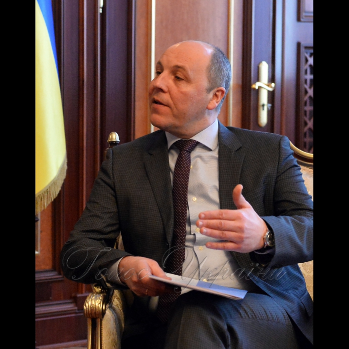 Зустріч Голови Верховної Ради України Андрія Парубія з Надзвичайним і Повноважним послом республіки Німеччина Ернстом Райхелем