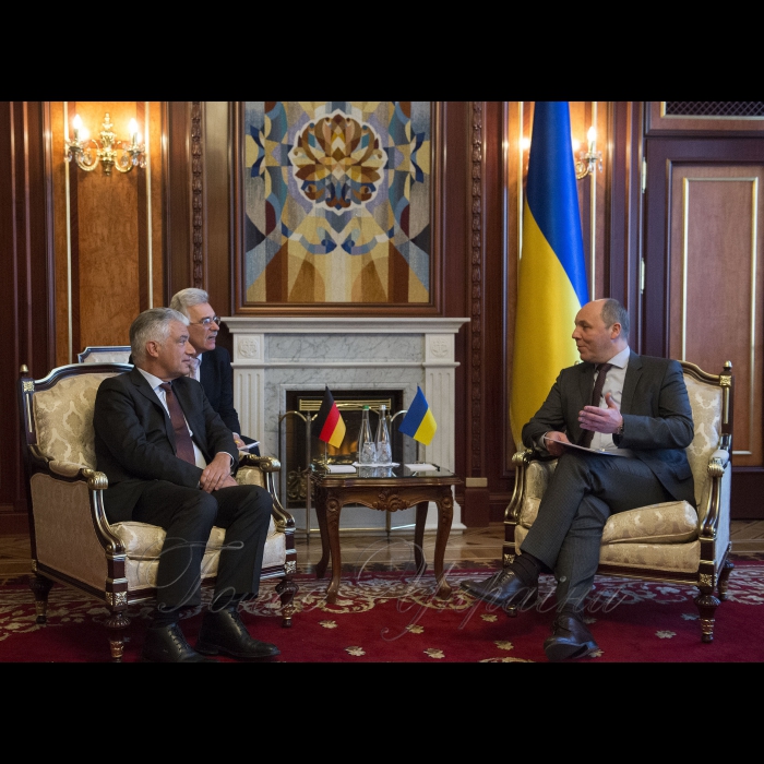 Зустріч Голови Верховної Ради України Андрія Парубія з Надзвичайним і Повноважним послом республіки Німеччина Ернстом Райхелем