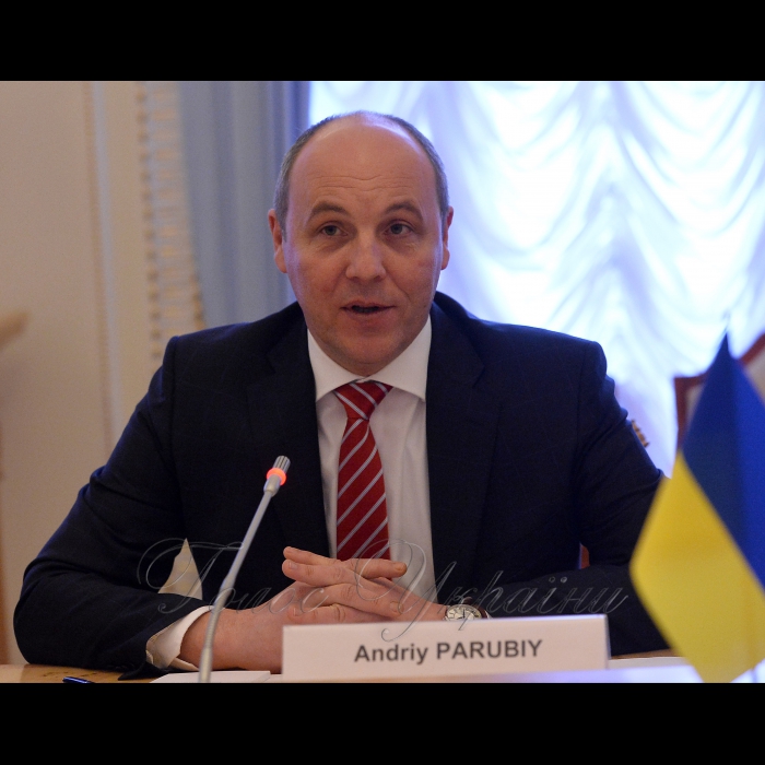 Зустріч Голови Верховної Ради України Андрія Парубія з співдоповідачем комітету ПАРЄ з питань дотримання обов’язків та зобов’язань державами-членами Ради Європи (Моніторинговий комітет) Е.Н.Кроссом