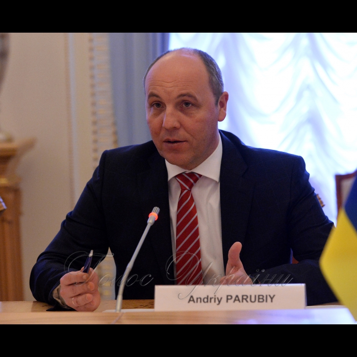 Зустріч Голови Верховної Ради України Андрія Парубія з співдоповідачем комітету ПАРЄ з питань дотримання обов’язків та зобов’язань державами-членами Ради Європи (Моніторинговий комітет) Е.Н.Кроссом