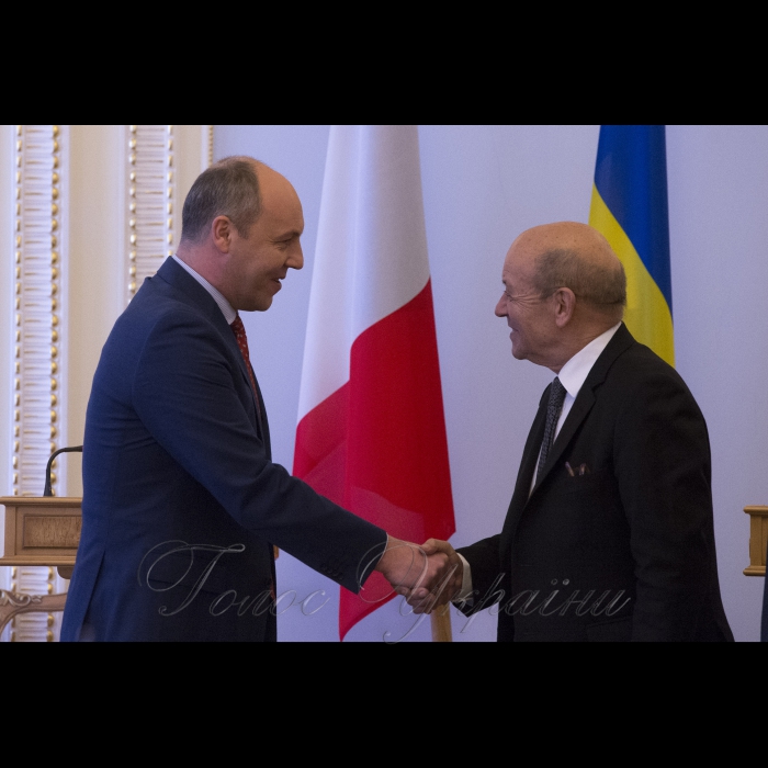Зустріч Голови Верховної Ради України Андрія Парубія з Міністром у справах Європи та закордонних справ Франції Ж-І. Ле Дріаном