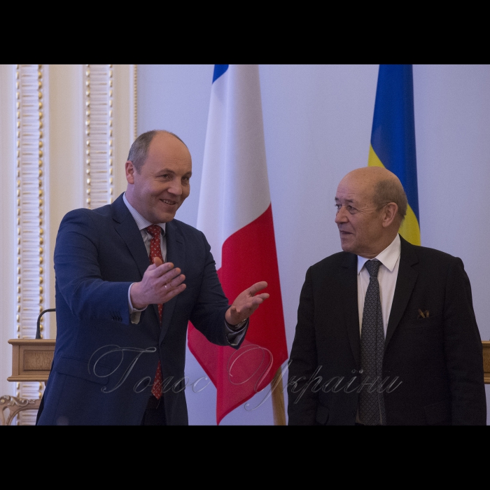 Зустріч Голови Верховної Ради України Андрія Парубія з Міністром у справах Європи та закордонних справ Франції Ж-І. Ле Дріаном