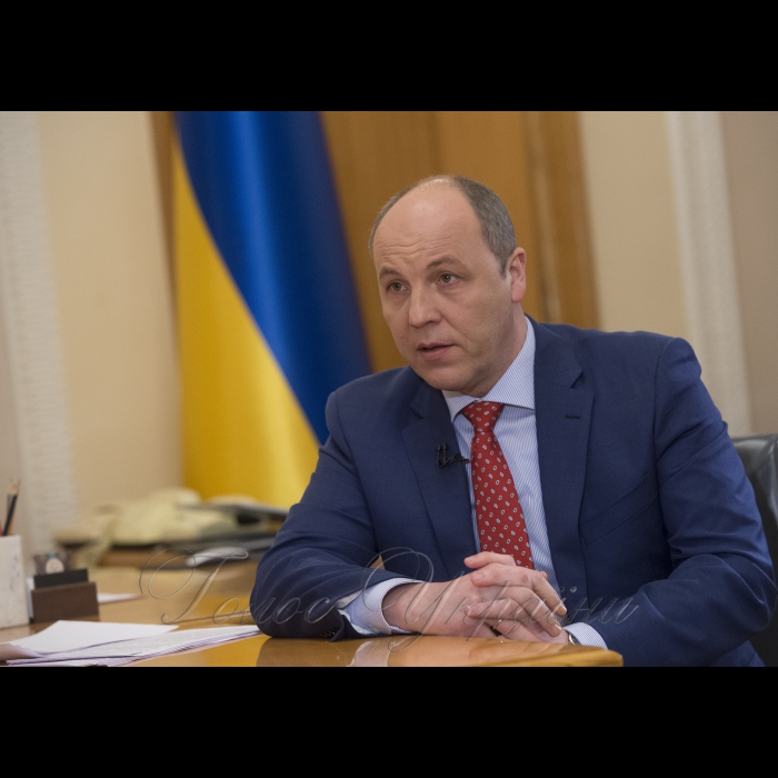 23 березня 2018 інтерв’ю Голови Верховної Ради України Андрія Парубія телеканалу «РАДА».