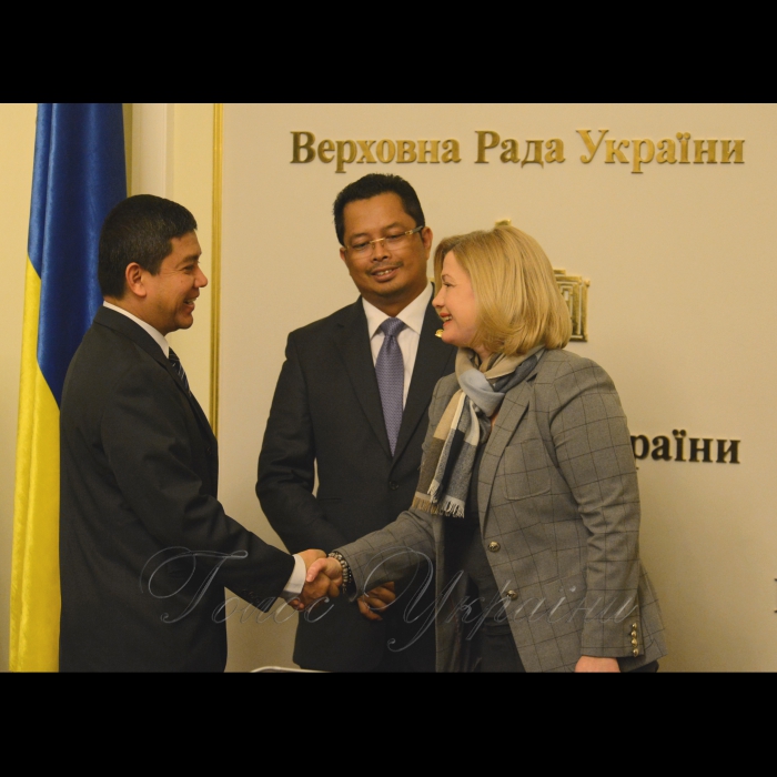 28 березня 2018 зустріч Першого заступника Голови Верховної Ради України Ірини Геращенко з делегацією Народної Консультативної Асамблеї (НКА) Республіки Індонезія на чолі із заступником Голови НКА Махюдіном.
Надзвичайний та Повноважний посол Республіки Індонезія в Україні Юдді Кріснанді, заступник Голови НКА Махюдін, Ірина Геращенко.