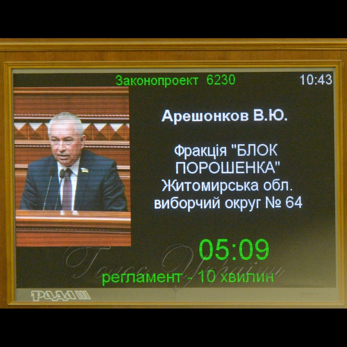 17 квітня 2018 сесія Верховної Ради України. Володимир Арешонков.