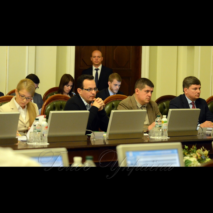 14 травня 2018 засідання Погоджувальної ради у Верховній Раді України. Юлія Тимошенко (Б), Олег Березюк (Сам), Максим Бурбак (НФ), Артур Герасимов (БП).