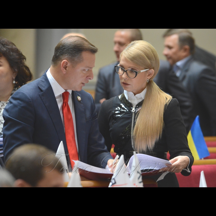 15 травня 2018 сесія Верховної Ради України. Олег Ляшко РП, Юлія Тимошенко Б.