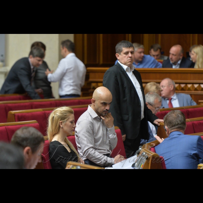 24 травня 2018 сесія Верховної Ради України. Світлана Заліщук, Мустафа Найєм-БПП, Максим Бурбак-НФ.