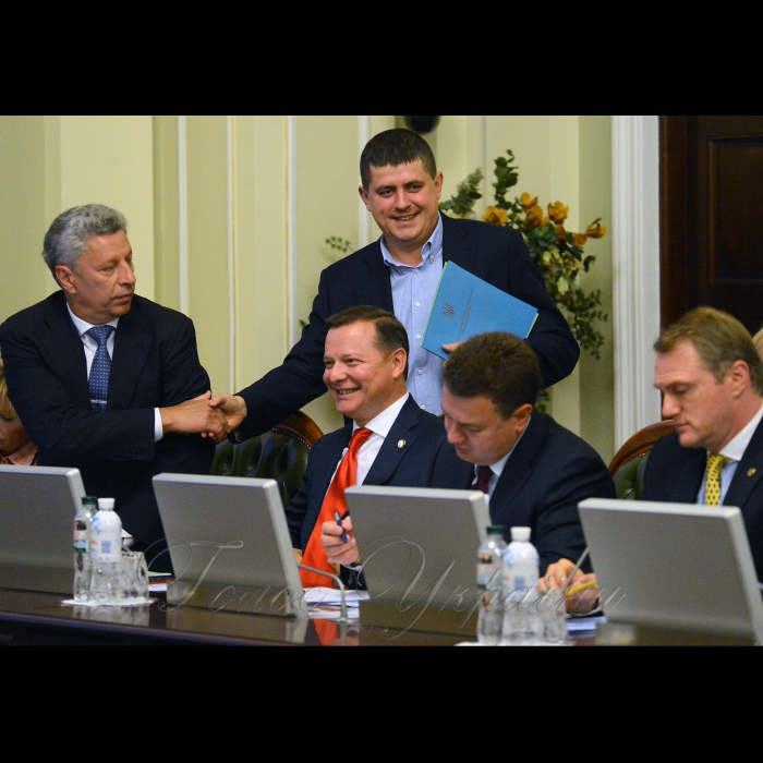 4 червня 2018 засідання погоджувальної ради. Юрій Бойко, Максим Бурбак, Олег Ляшко, Віктор Бондар.