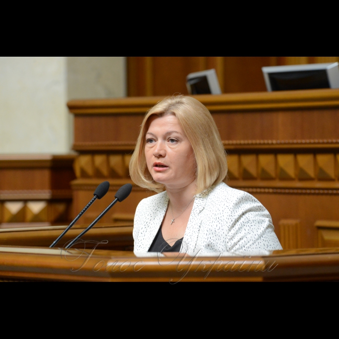 Сесія Верховної Ради України. Ірина Геращенко