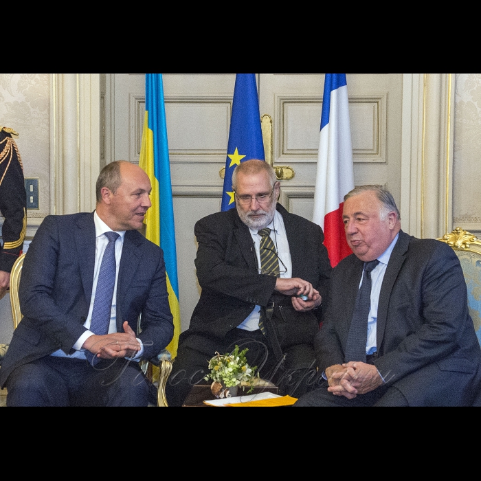 Голова Верховної Ради України Андрій Парубій розпочав візит до Французької Республіки. Париж. Зустріч з Головою Сенату Франції Жераром Ж.Ларше