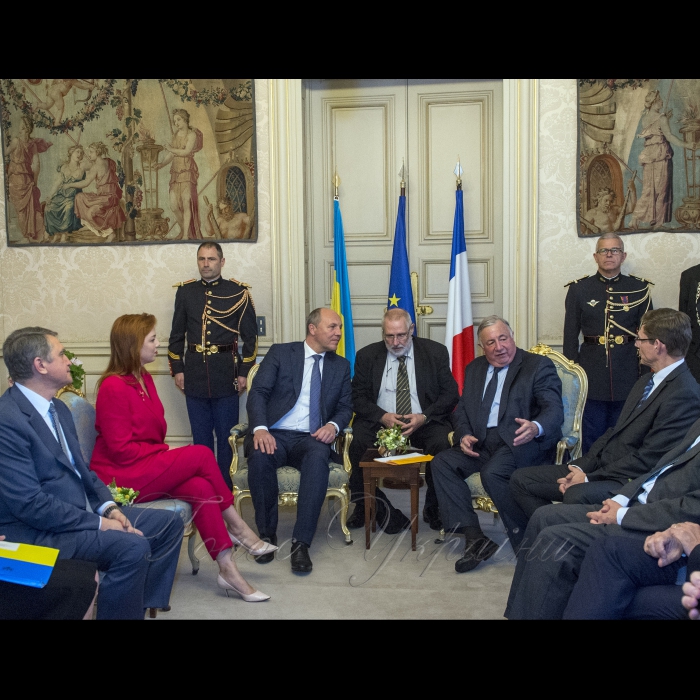 Голова Верховної Ради України Андрій Парубій розпочав візит до Французької Республіки. Париж. Зустріч з Головою Сенату Франції Жераром Ж.Ларше