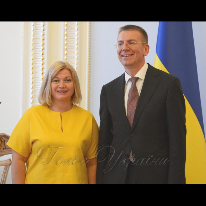 Зустріч Першого заступника Голови Верховної Ради України Ірини Геращенко з Міністром закордонних справ Латвійської Республіки Е.Рінкевичсом