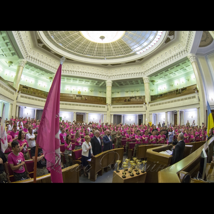 15 липня 2018 Київ. У сесійній залі ВР України відбулось урочисте закриття 10 ювілейного III Всеукраїнського етапу дитячо-юнацької патріотичної гри 