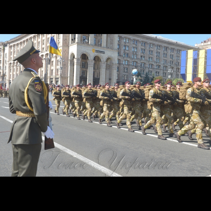 24 серпня 2018 Голова Верховної Ради України Андрій Парубій разом з Президентом України, Верховним головнокомандувачем Петром Порошенком, Прем’єр-міністром України Володимиром Гройсманом, народними депутатами, урядовцями, гостями столиці взяли участь в урочистих заходах з нагоди святкування 27-ї річниці Незалежності України.
У параді взяли участь 18 іноземних делегацій із різних країн світу, зокрема із Великої Британії, США, Канади, Литви, Естонії, Польщі, Румунії, Молдови, Грузії, Латвії, Данії, Польщі.